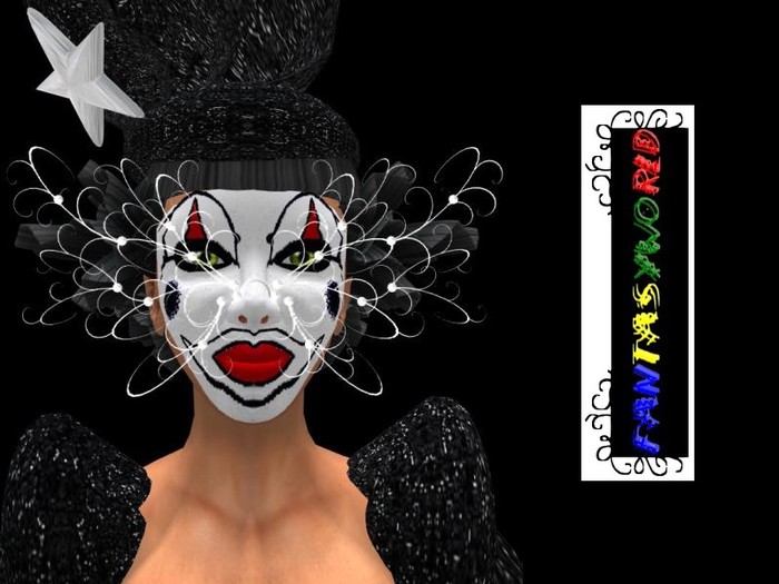  FANTASYWORLD BOX CLOWN ***6*** Mask Silver