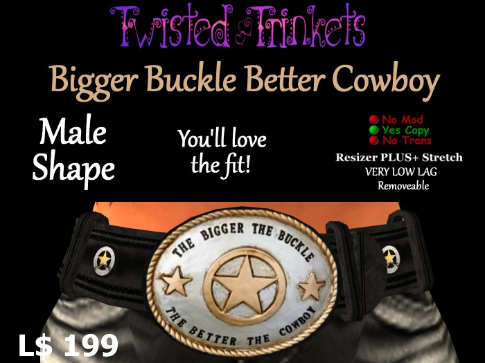 Belt Bigger Buckle Better Cowboy (male)