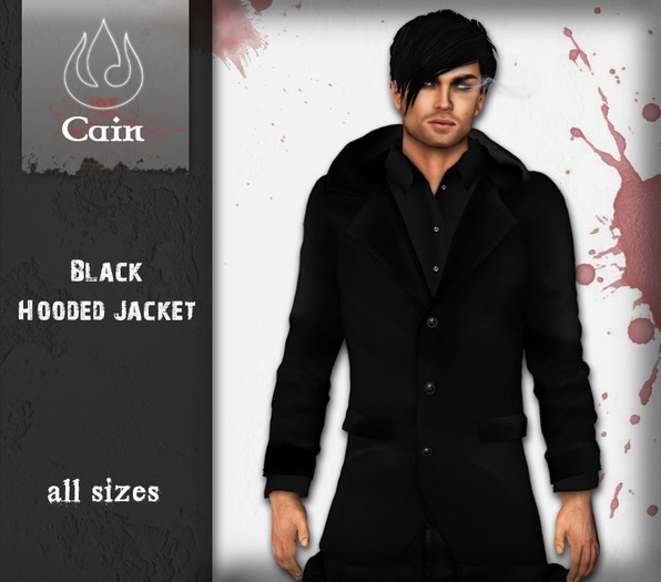 Cain - Black - Hooded Jacket