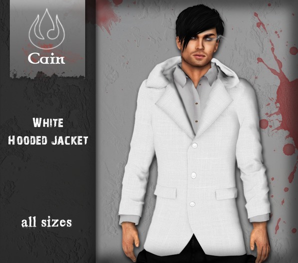 Cain - White - Hooded Jacket