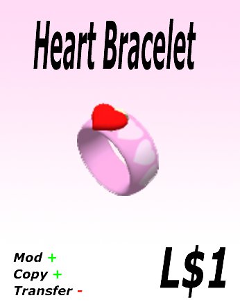 Ganene Riggles Freebie Shoppe - Heart Bracelet
