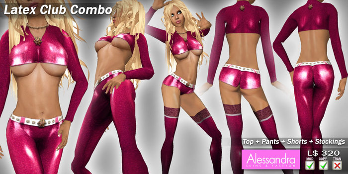 ALESSANDRA - Latex Club Combo PINK