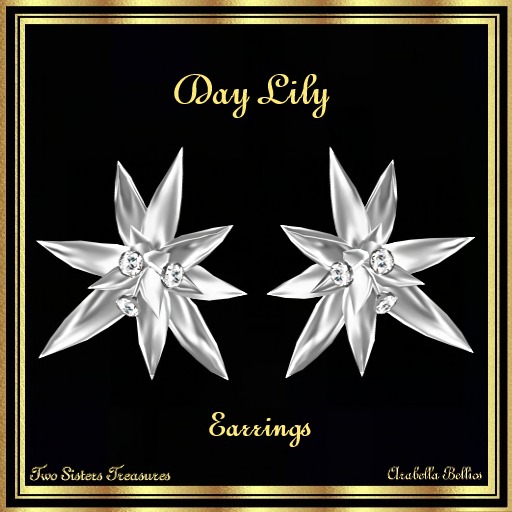 TST - DAY LILY DIAMOND EARRINGS WG.