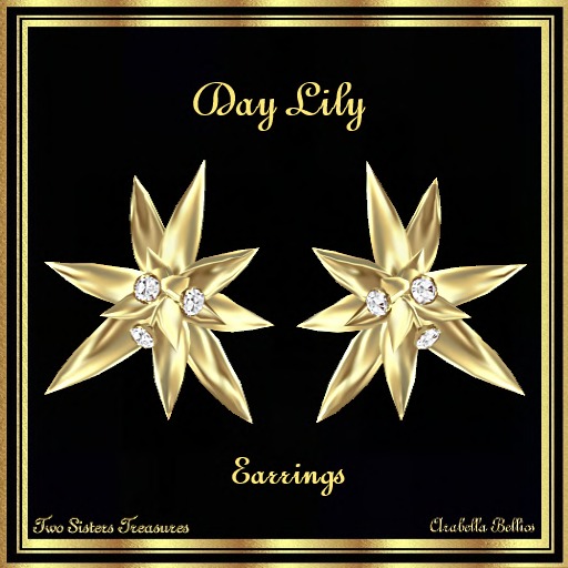 TST - DAY LILY DIAMOND EARRINGS YG.