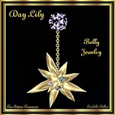 TST - DAY LILY SAPPHIRES BELLY JEWELRY YG.