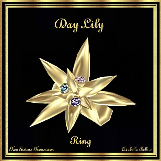 TST - DAY LILY SAPPHIRES RING YG.