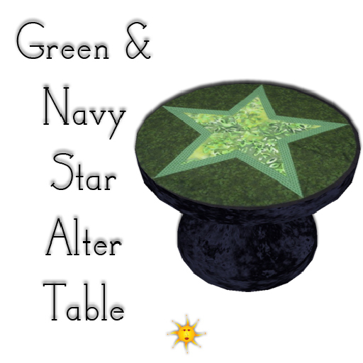 .: CS :. Green & Navy Star Alter Table