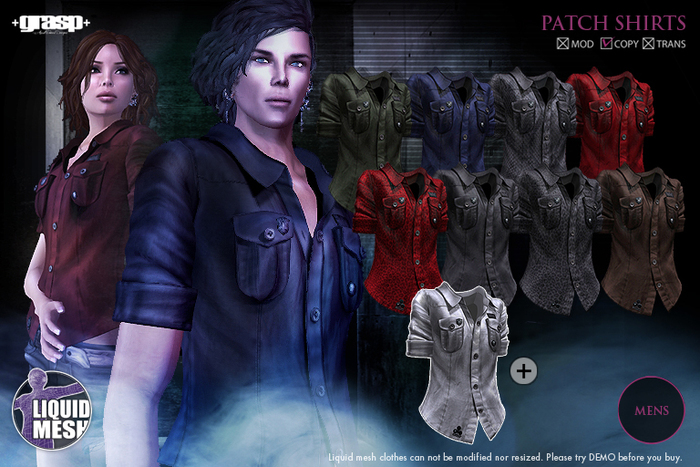 +grasp+/Patch shirts(LQ)/FATPACK/Mens