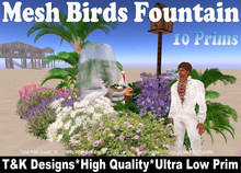 T&K Designs Mesh Corner Birds Fountain (9x6)10P*Cp L899