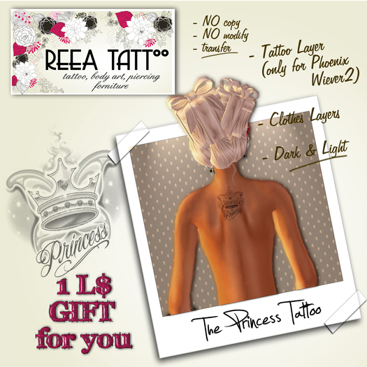 ..:ReeA Tattoo:.. The Princess Gift for Female