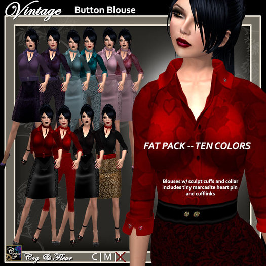 C&F Button Blouse - FATPACK