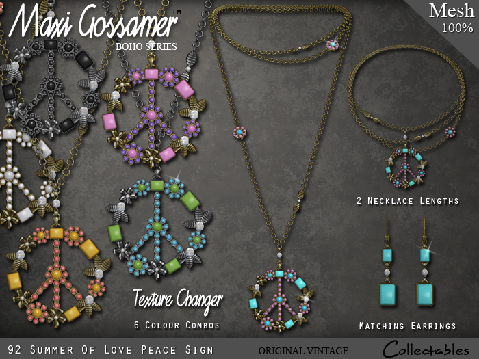 Necklace - 92 Summer Of Love Peace Sign