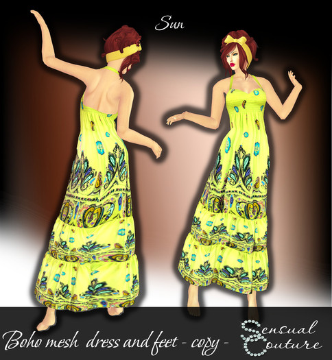 Mesh Boho long dress  * sun *