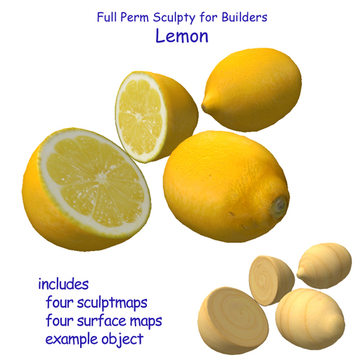 Lemon - Full Perm Sculpties for Builders