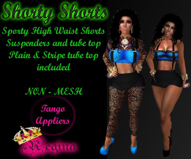 ::: Shorty Shorts Blue Lolas :::