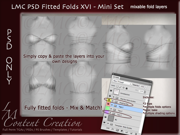LMC PSD FILES - Fitted Folds 16 - Mini Set