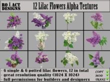 Ro!Act Designs 12 Lilac Flowers Alpha Textures