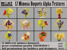 Ro!Act Designs 12 Mimosa Bouquets Alpha Textures