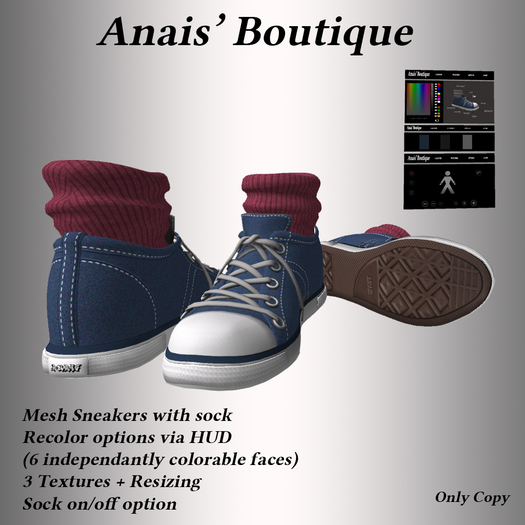 Anais' Mesh Sneaker 3 textures DEMO