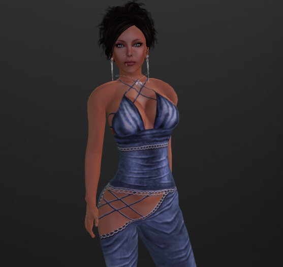 Classy Cougar Outfit - Blue