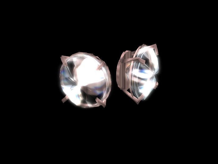 Earring Diamond Stud Rose Gold - BOXED