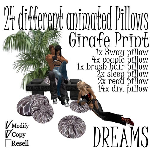 Furniture - 24 GIRAFE PRINT DIFFERENT ANIMATED PILLOWS