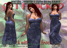 BRIANA - Mesh Boho Halter Dress - BLUE