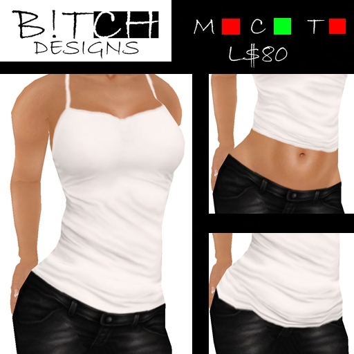 e.one white strapped Tank