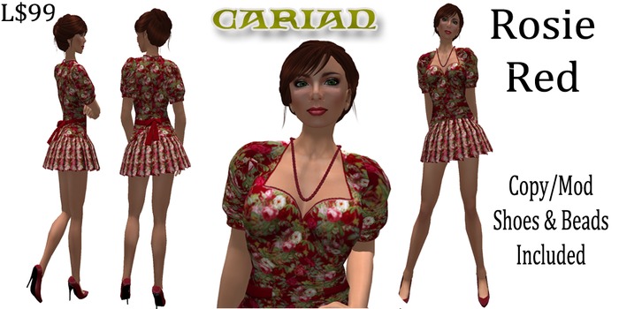 Rosie Dress Set: Red