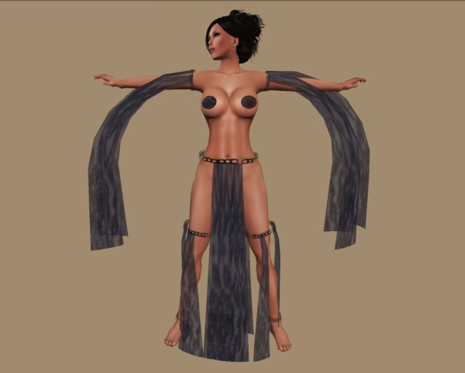 Dance Silks - Black Chain