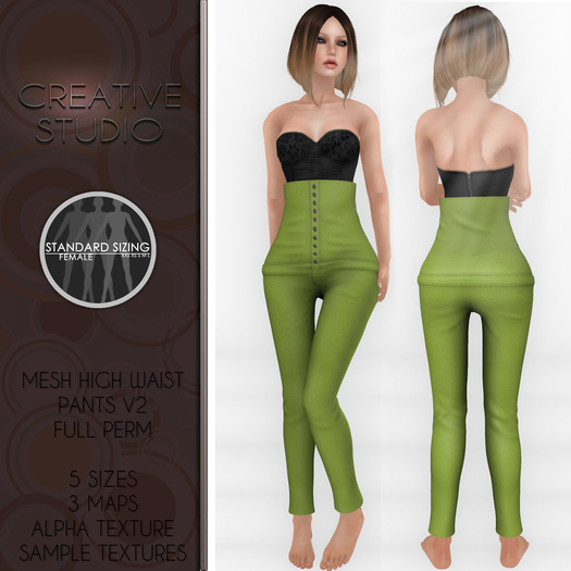 - CREATIVE STUDIO - High Waist Pants 