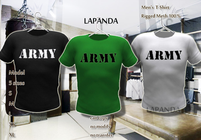 [LaPANDA] ARMY [ 3 COLORS PACK] Men T-Shirt Mesh
