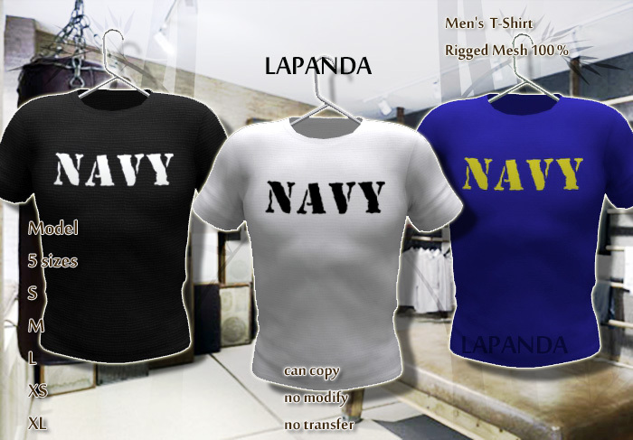 [LaPANDA] NAVY [ 3 COLORS PACK] Men T-Shirt Mesh