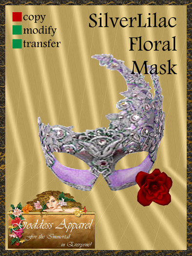 *Goddess* Gypsy Red Mesh Mask