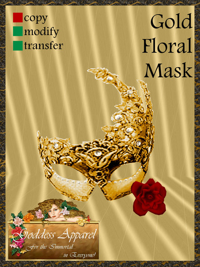 *Goddess* Gypsy Red Mesh Mask