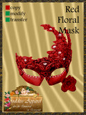 *Goddess* Gypsy Red Mesh Mask