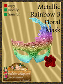 *Goddess* Metallic Rainbow3 Floral Mask