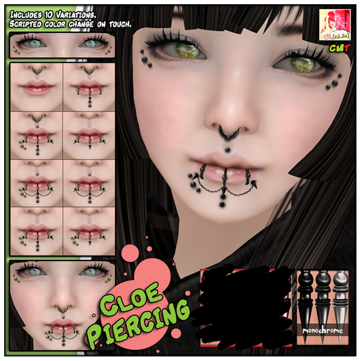 [ni.Ju] Cloe Piercing . monochrome