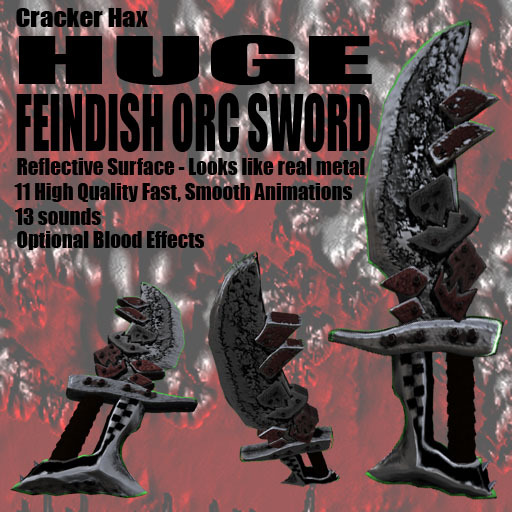 __Cracker Hax Weapons__ Fiendish Orc Sword (BOXED)