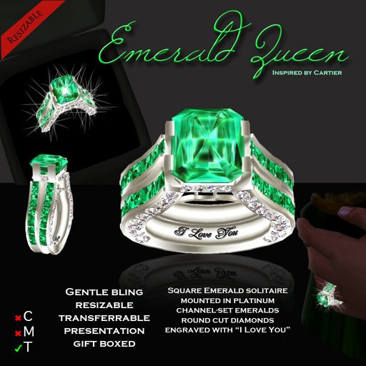 Exquisite Emerald Queen Ring