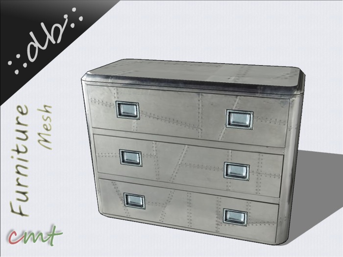 Second Life Marketplace db furniture Silver Airplane Aluminum