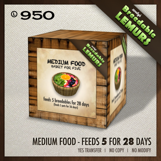 Zooby's - Medium Lemur Food Basket