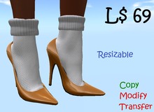 ...Orange hight heels and socks...