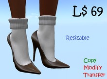 ...Brown hight heels and socks...