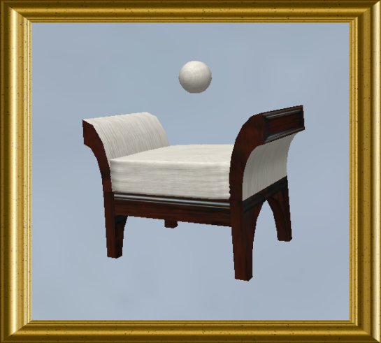 Chair Stool Mahogany Linen Comfy