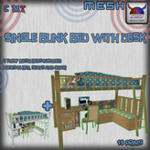 ~VKBP~ 2013 Single Bunkbed with Desk (R4S)
