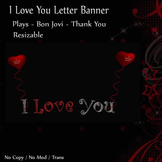 I Love You Musical Letter Banner