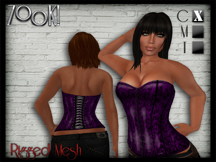 ZK Eyelet Corset (Rigged Mesh) Ripped Flesh