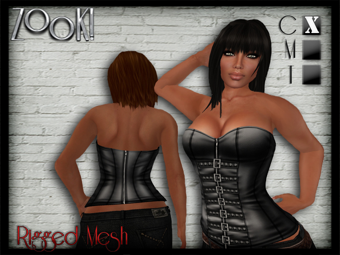ZK Eyelet Corset (Rigged Mesh) Ripped Flesh