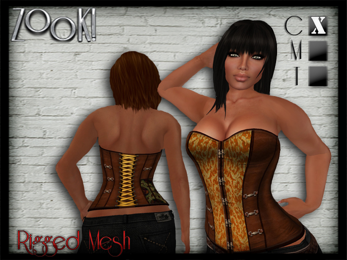 ZK Eyelet Corset (Rigged Mesh) Ripped Flesh